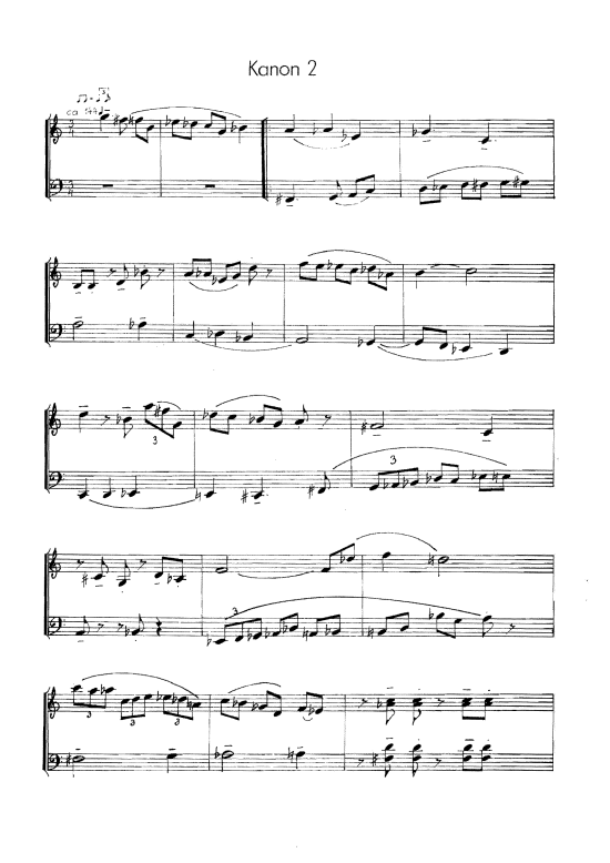 Kanon 2 (Klavier Solo) (Klavier Solo) von Frank Petzold