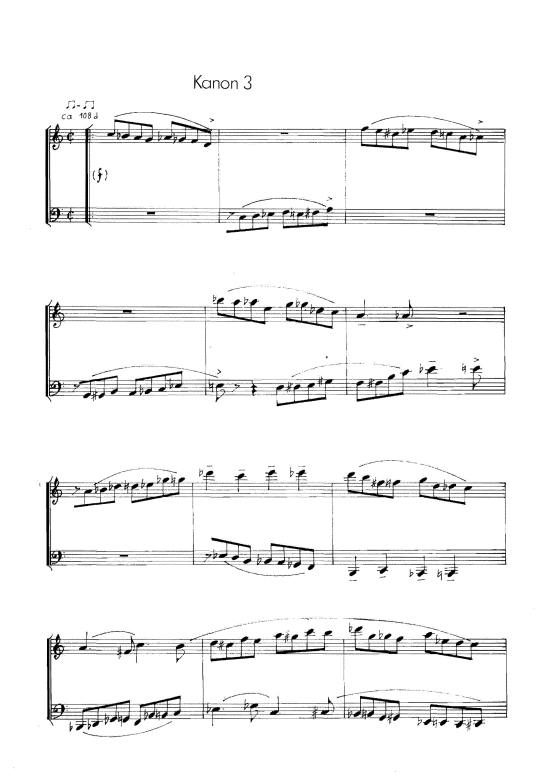 Kanon 3 (Klavier Solo) (Klavier Solo) von Frank Petzold