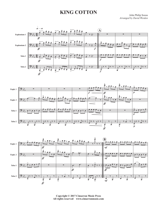 King Cotton (Tuba Quartett EETT) (Quartett (Tuba)) von John Philip Sousa