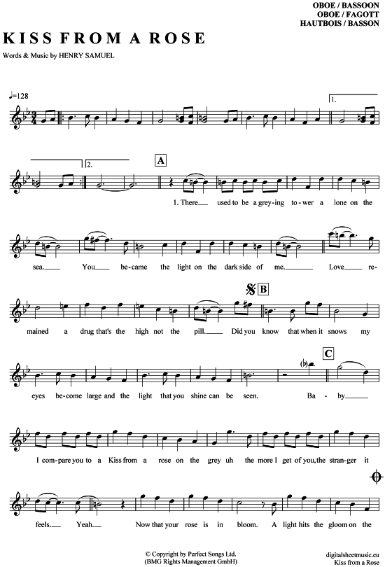 Kiss from a rose (Oboe  Fagott) (Oboe Fagott) von Seal
