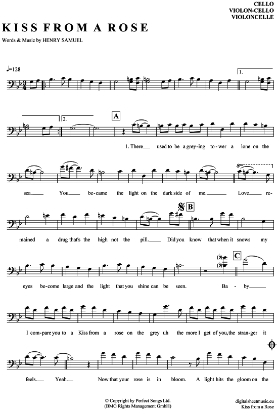 Kiss from a rose (Violon-Cello) (Violoncello) von Seal