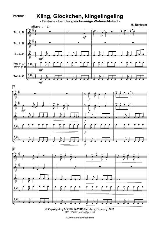 Kling Gl ckchen (Blechbl serquintett) (Quintett (Blech Brass)) von aus Deutschland