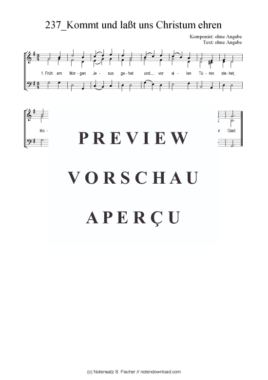 Kommt und la t uns Christum ehren (Gemischter Chor SAB) (Gemischter Chor (SAB)) von 