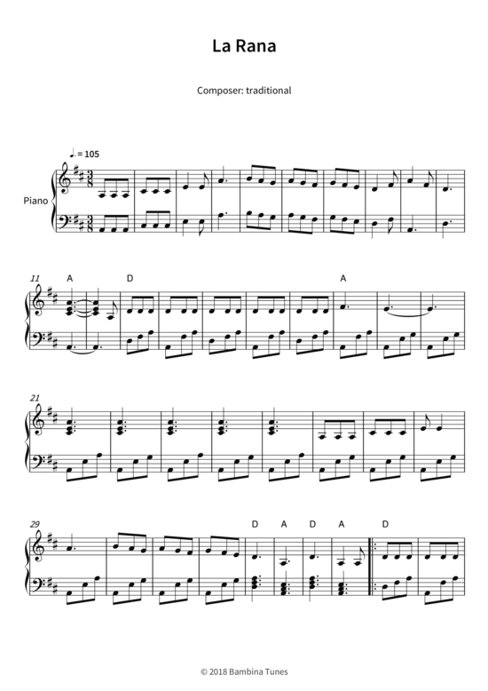 La Rana (Klavier Solo) (Klavier Solo) von traditional