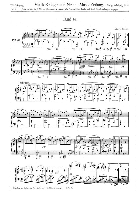 L ndler (Klavier Solo) (Klavier Solo) von Robert Fuchs