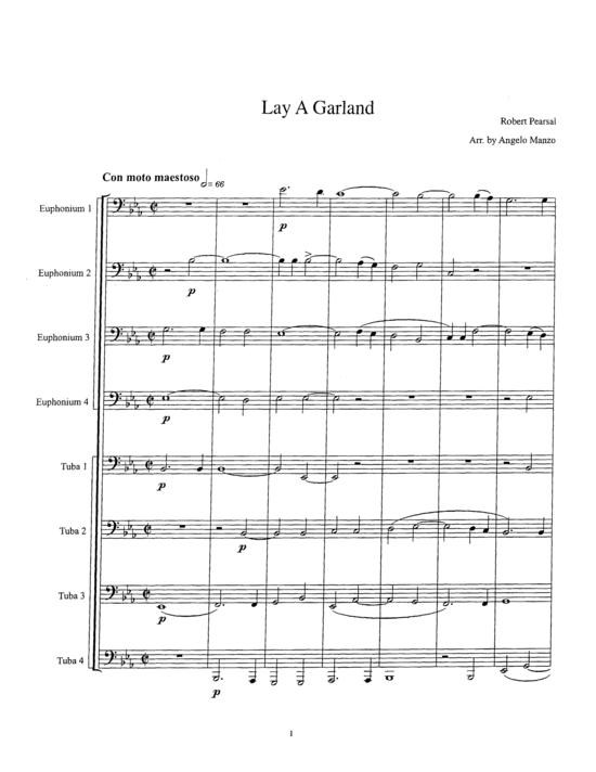 Lay a Garland (Tuba Ensemble EEEETTTT) (Ensemble (Blechbl ser)) von Robert Pearsal