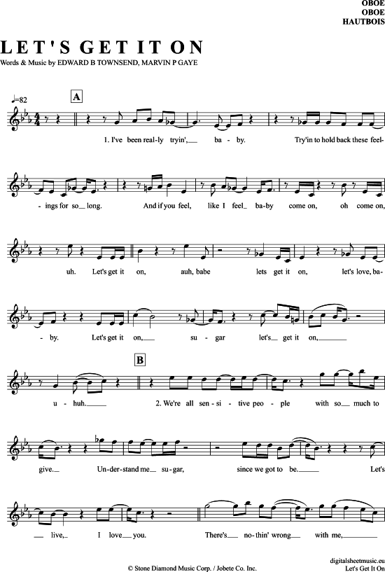 Let S Get It On (Oboe) (Oboe Fagott) von Marvin Gaye