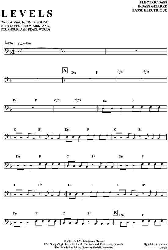 Levels (E-Bass) (E Bass) von Avicii