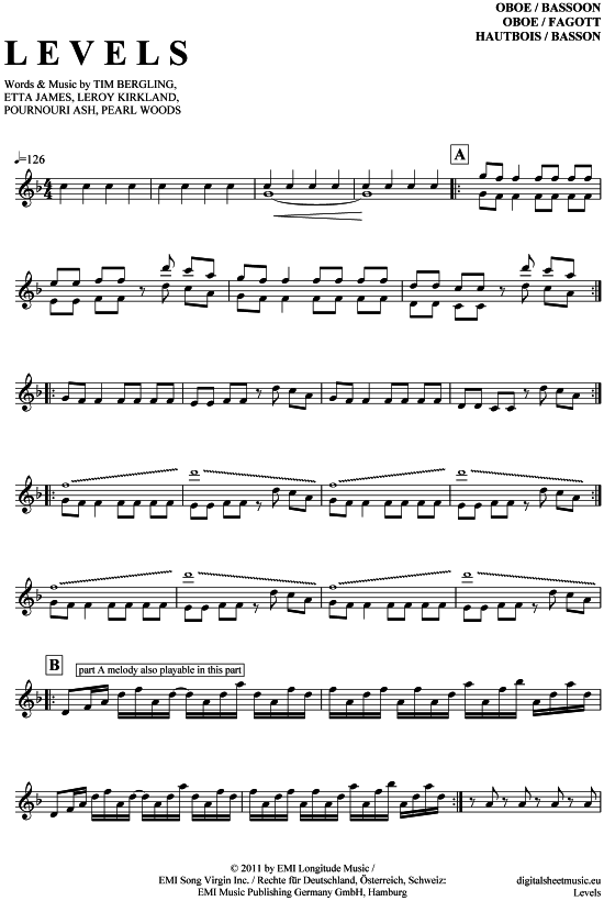 Levels (Oboe  Fagott) (Oboe Fagott) von Avicii