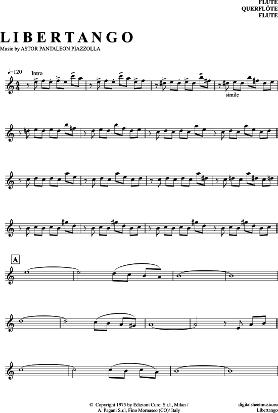 Libertango (Querfl te) (Querfl te) von Astor Piazzolla
