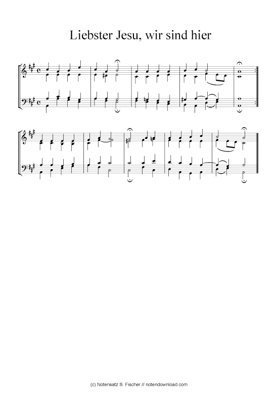 Liebster Jesu wir sind hier (Klavier Solo) (Klavier Solo) von Johann Ch. G. Stade (Hrsgb.) 1830