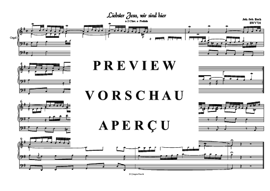 Liebster Jesu wir sind hier (Orgel Solo) (Orgel Solo) von J. S. Bach (BWV 731)