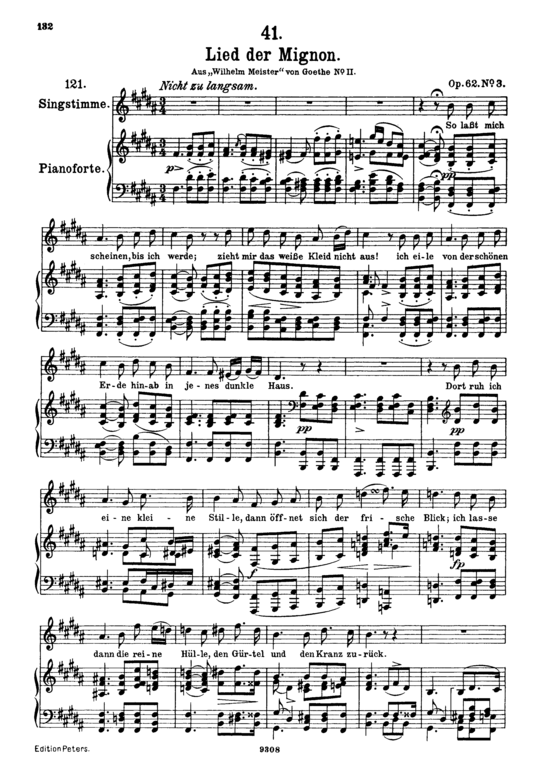 Lied der Mignon D.877-3 So lasst mich scheinen (Gesang hoch + Klavier) (Klavier  Gesang hoch) von Franz Schubert