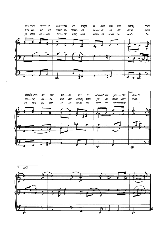 Lied vom Nikolaus (Klavier + Gesang) (Klavier Gesang  Gitarre) von Adventslied (Weihnachten)