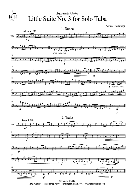 Little Suite No. 3 (Tuba) (Tuba (Solo)) von Barton Cummings