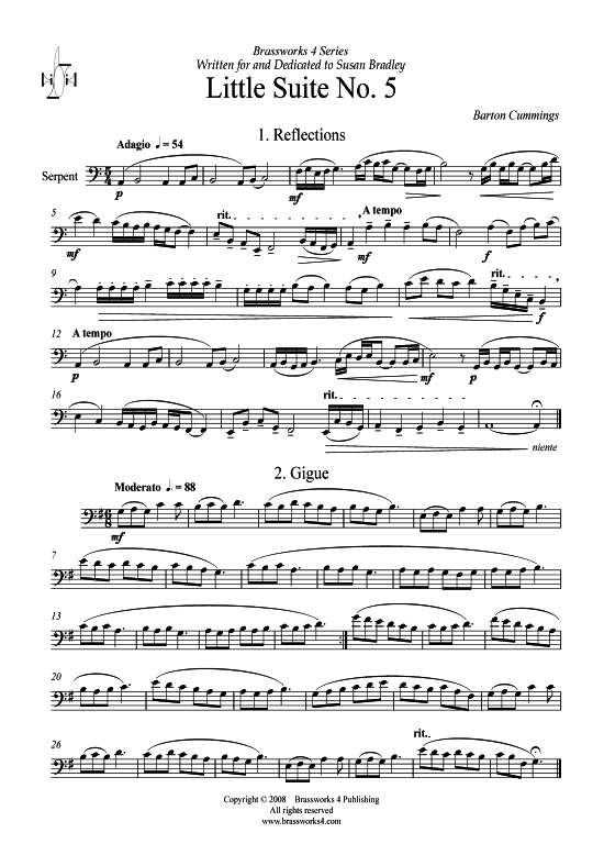 Little Suite Nr. 5 (Serpent-Basszink) (Serpent Basszink (Solo)) von Barton Cummings