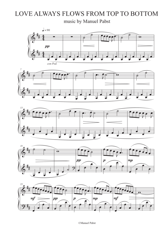 Love always flows from top to bottom (Klavier Solo) (Klavier Solo) von Manuel Pabst