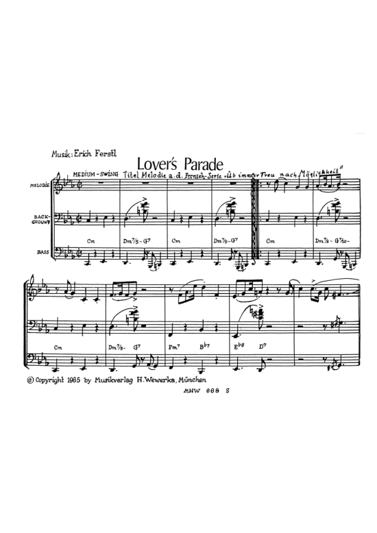 Lover s Parade (Klavier Solo) (Klavier Solo) von Erich Ferstl