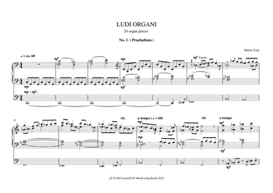 Ludi Organi - 24 Orgelst cke (Orgel Solo) (Orgel Solo) von Martin Torp