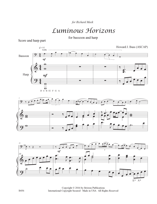 Luminous Horizons (Fagott und Harfe) (Harfe  Fagott) von Howard J. Buss