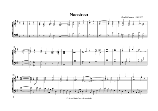 Maestoso (Klavier Orgel Solo) (Klavier Solo) von L on B ellmann