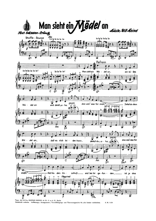 Man sieht ein M auml del an (Neufassung) (Klavier + Gesang) (Klavier Gesang  Gitarre) von Hans S ouml hnker 