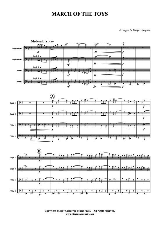 March of the Toys (Tuba Quartett 2x Bariton 2xTuba) (Quartett (Tuba)) von Victor Herbert