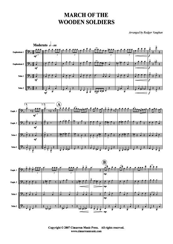 March of the Wooden Soldiers (Tuba Quartett 2x Bariton 2xTuba) (Quartett (Tuba)) von Traditional