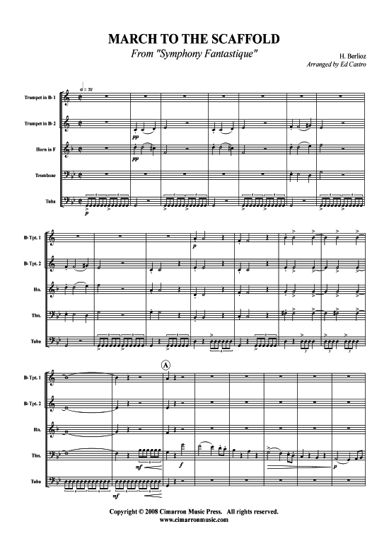March to the Scaffold (Blechbl auml serquintett) (Quintett (Blech Brass)) von Hector Berlioz (aus Symphony Fantastique)