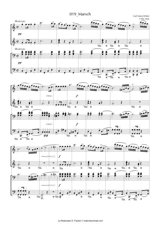 Marsch (Klavier vierh ndig) (Klavier vierh ndig) von Carl Maria Weber 1786-1826 