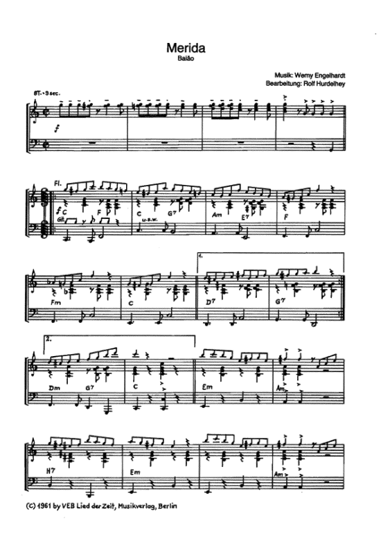 Merida (Klavier + Gesang) (Klavier Gesang  Gitarre) von Balao