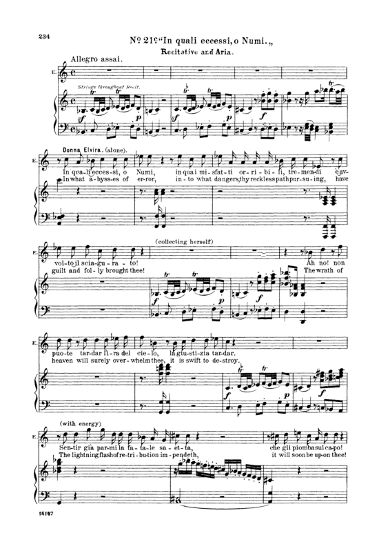 Mi tradi quell alma ingrata (Klavier + Sopran Solo) (Klavier  Sopran) von W. A. Mozart (K.527)