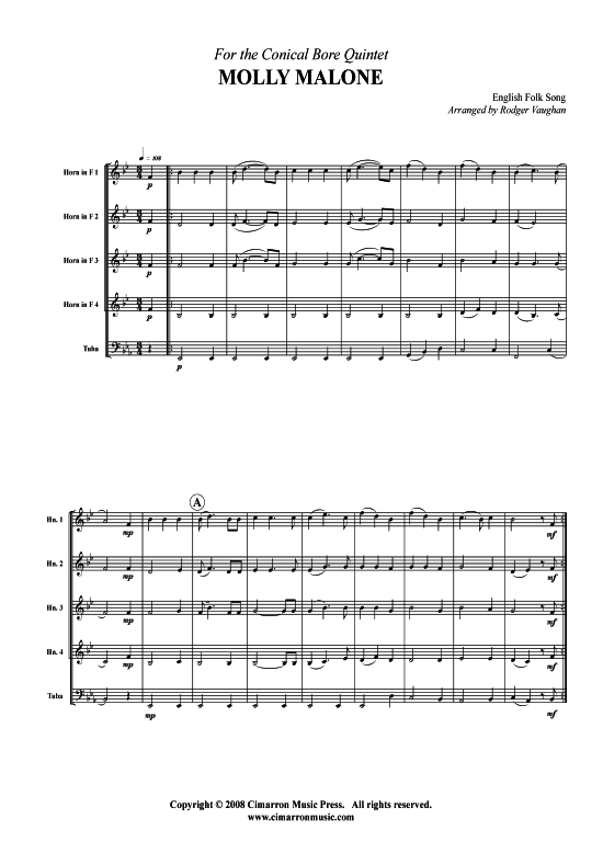 Molly Malone (Brass Ensemble) (Ensemble (Blechbl ser)) von Traditional