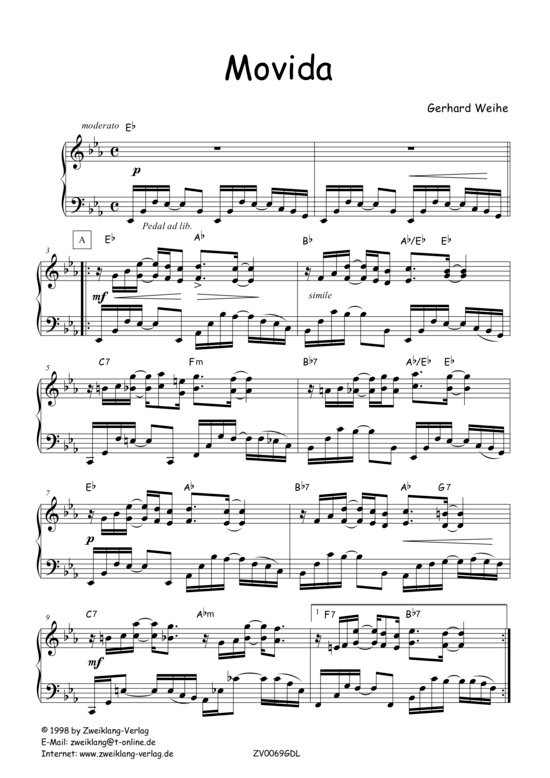 Movida (Klavier Solo) (Klavier Solo) von Gerhard Weihe