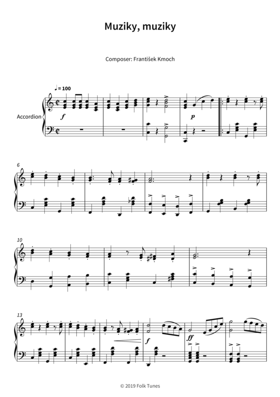 Muziky muziky (Akkordeon) (Akkordeon) von Franti ek Kmoch