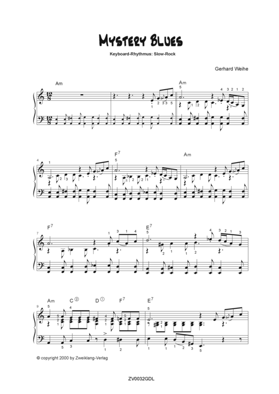 Mystery Blues (Klavier Solo) (Klavier Solo) von Gerhard Weihe