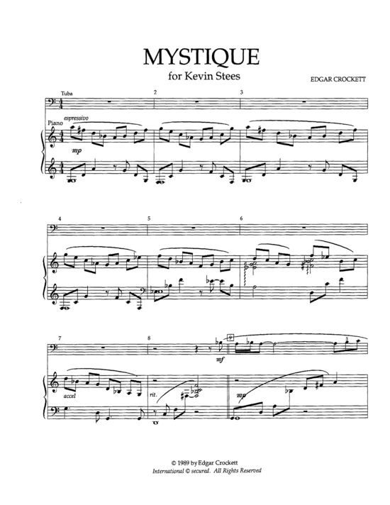 Mystique (Tuba + Klavier) (Klavier  Tuba) von Edgar Crockett