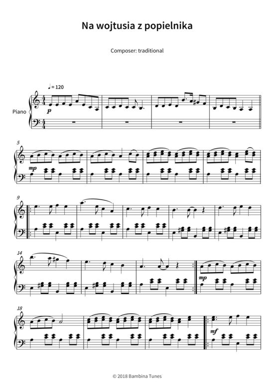 Na wojtusia z popielnika (Klavier Solo) (Klavier Solo) von traditional Martin Malto