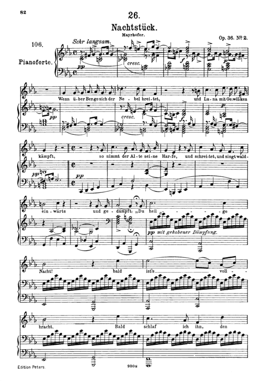 Nachst uuml ck D.672 (Gesang hoch + Klavier) (Klavier  Gesang hoch) von Franz Schubert