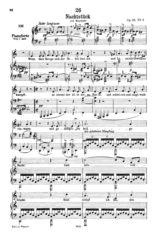 Nachst uuml ck D.672 (Gesang tief + Klavier) (Klavier  Gesang tief) von Franz Schubert