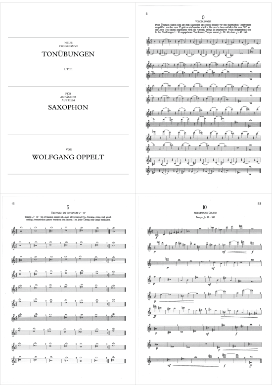Neue Progressive Ton bungen Band 1 (Saxophon Anf nger) (Saxophon (Solo)) von Wolfgang Oppelt
