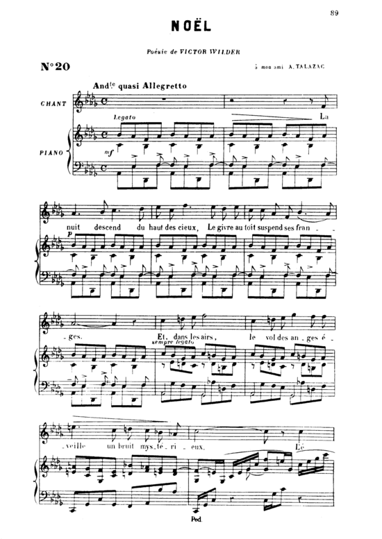 No euml l Op.43 No.1 (Gesang hoch + Klavier) (Klavier  Gesang hoch) von Gabriel Faur eacute 