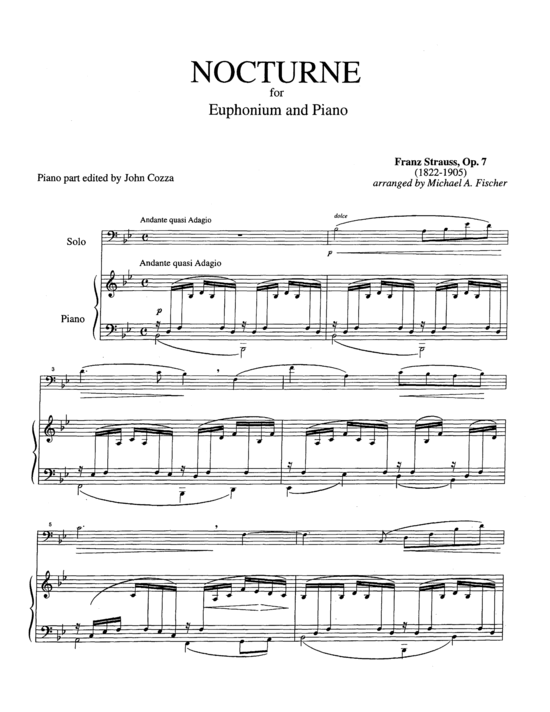 Nocturne (Euphonium + Klavier) (Klavier  Euphonium) von Franz Strauss