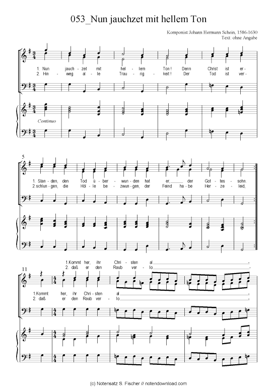 Nun jauchzet mit hellem Ton (Gemischter Chor) (Gemischter Chor) von Chorsatz Alte Meister