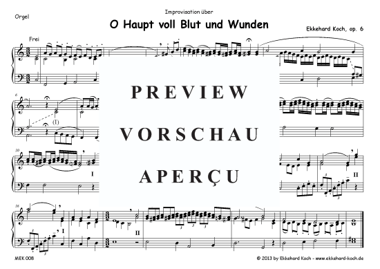 O Haupt voll Blut und Wunden (Orgel Solo) (Orgel Solo) von Ekkehard Koch