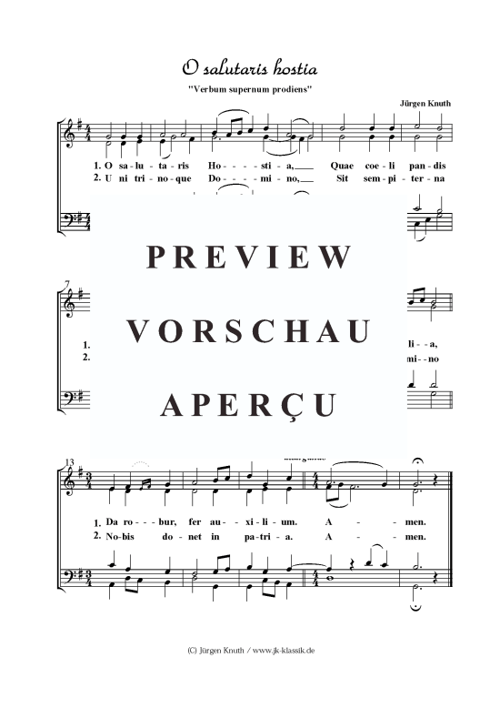 O salutaris hostia (Gemischter Chor) (Gemischter Chor) von J rgen Knuth 1952