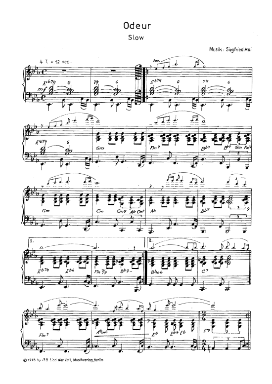 Odeur (Klavier Solo) (Klavier Solo) von Slow