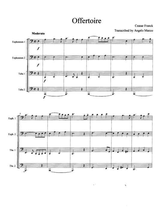 Offertoire (Tuba Quartett EETT) (Quartett (Tuba)) von Cesar Franck
