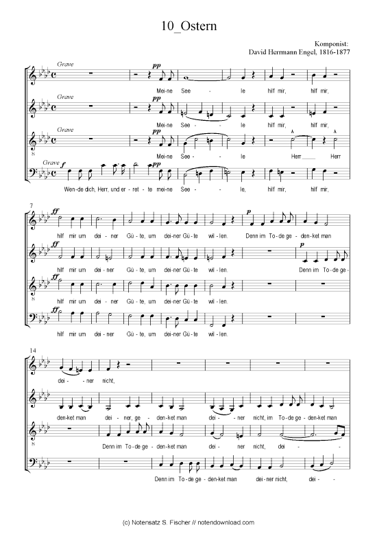Ostern (Gemischter Chor) (Gemischter Chor) von David Herrmann Engel (1816-1877)