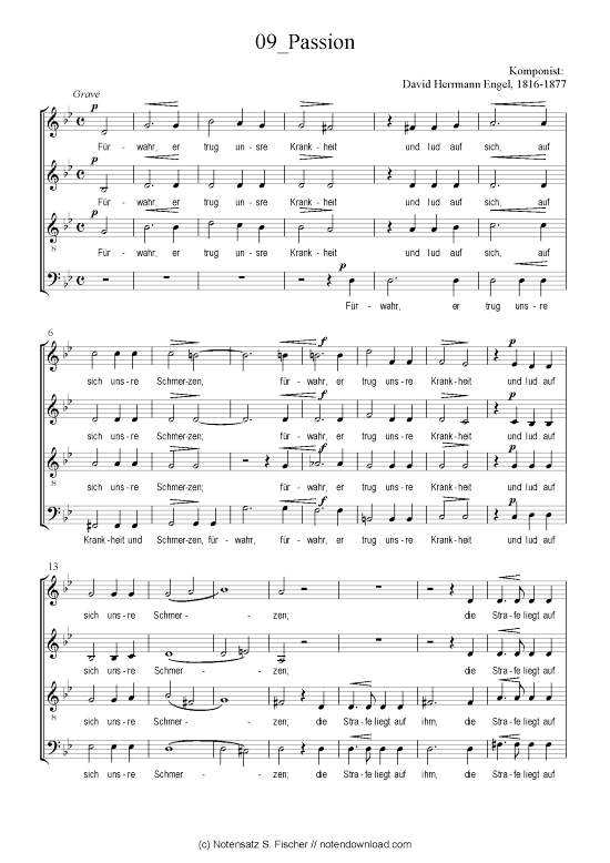 Passion (Gemischter Chor) (Gemischter Chor) von David Herrmann Engel (1816-1877)